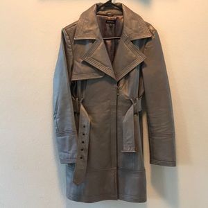BEBE leather coat